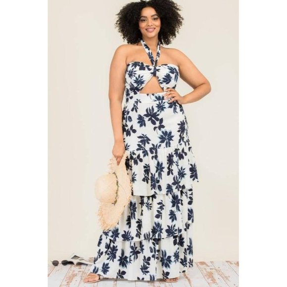 Blue Moon  Halter Top Dress -Plus Size - Picture 10 of 10